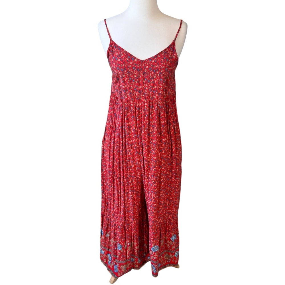 Natural Life The Jamie Jumpsuit Wide Leg Romper Red Ditsy
Floral Print Boho